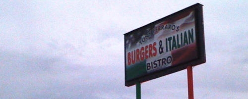 Tony Ferraro's Burgers and Italian Bistro cover
